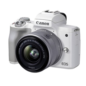 佳能（Canon）EOS M50 Mark II M50二代 微单相机 数码相机 白色（15-45 微单镜头）Vlog相机 4K 视频拍摄