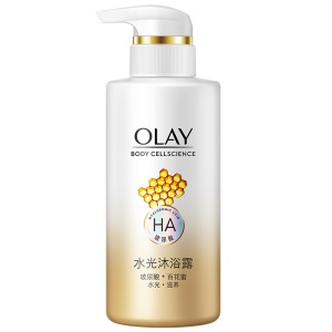 玉兰油 OLAY水光肌玻尿酸沐浴露套装 滋养百花蜜300ml+莹亮白珍珠300ml 冰激淋口味 干皮挚爱