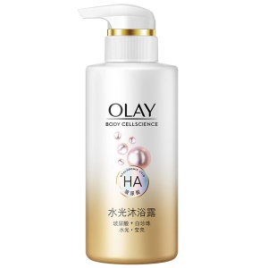 玉兰油 OLAY水光肌玻尿酸沐浴露套装 滋养百花蜜300ml+莹亮白珍珠300ml 冰激淋口味 干皮挚爱