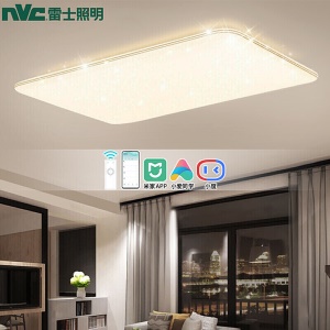 雷士（NVC）LED吸顶灯 长方形客厅灯卧室灯餐厅灯具 轻奢现代简约智控调光灯饰